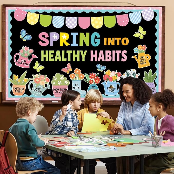 Spring Healthy Bulletin Board Set Spring Into Healthy Habits Classroom - Image 5