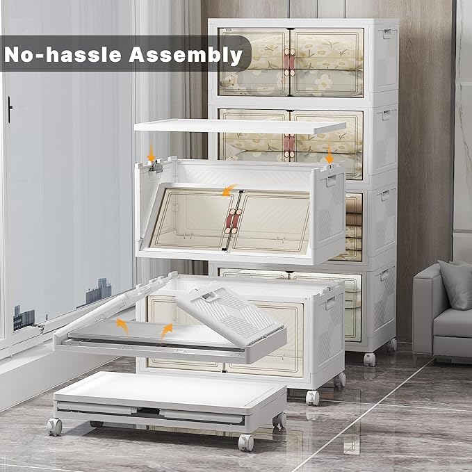 UAMFURI Stackable Storage Bins, 1440QT Collapsible Drawers - Image 5