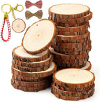SENMUT Unfinished Wood Slices 30pcs 2.4"-2.85" Wood Circles by SENMUT