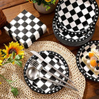 Zhehao 120 Pcs Disposable Paper Plates and Napkins Bulk Birthday Party - Image 6