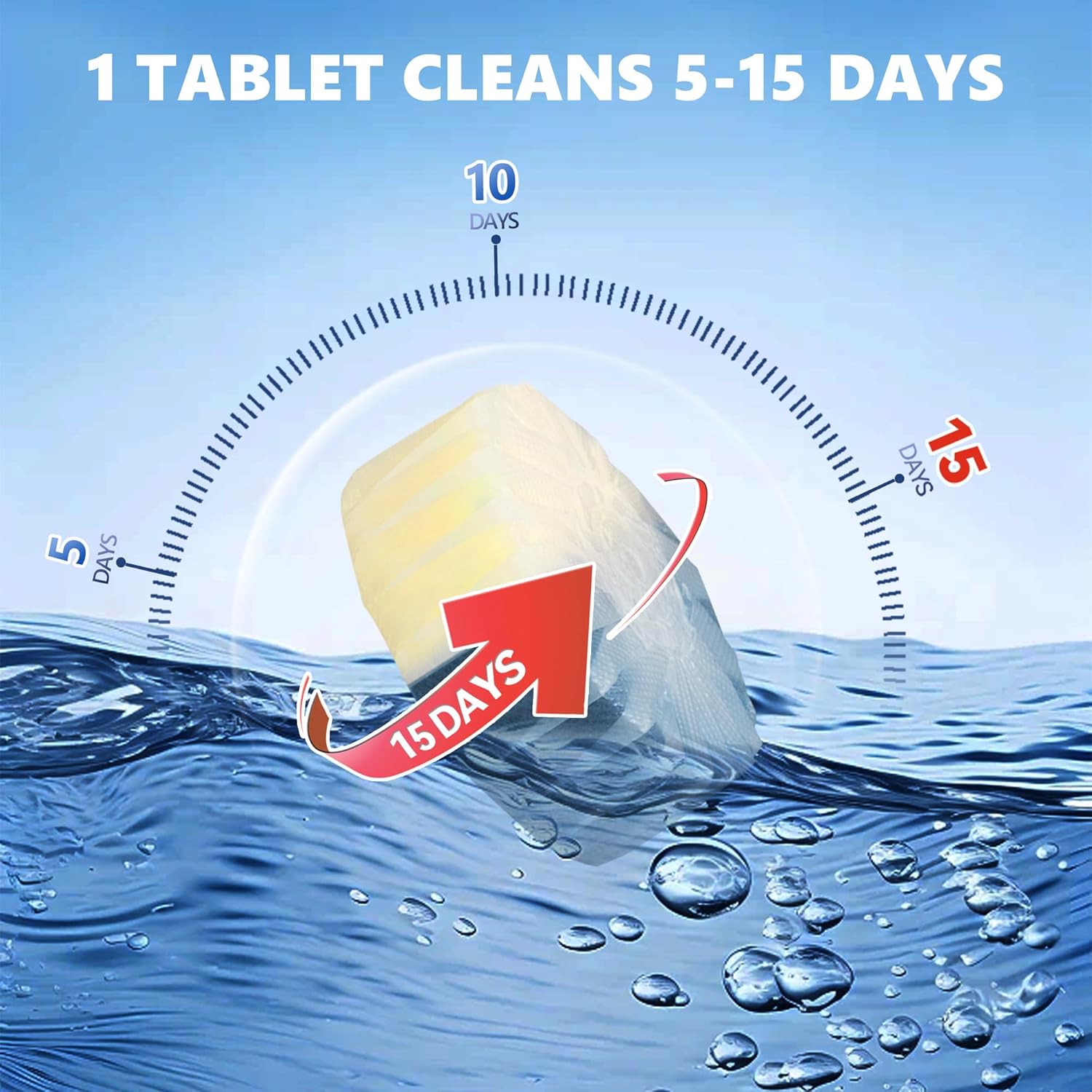 Toilet Bowl Cleaner Tablets, Automatic Toilet Bowl Cleaners, Long-Lasting Toilet Tabs Drop in Tank for Deodorizing & Descaling, Blue & Yellow, 12 Packs