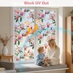 NINETREX Window Privacy Film, Stained Glass Floral Window Clings, Static Cling - Image 3