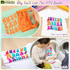 VINYL FROG Heat Transfer Vinyl Bundle 22 Pack Multicolored HTV Vinyl Sheets - Image 3