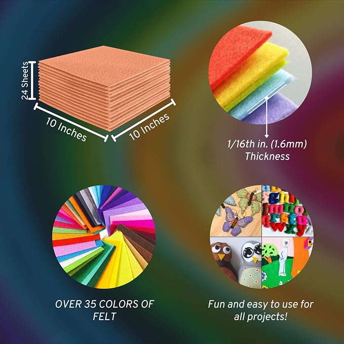 FabricLA Acrylic Felt Sheets for Crafts - Image 3