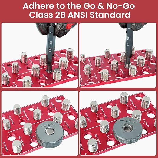 Thread Checker, Rustproof Nut and Bolt Thread Checker, Wall-Mountable Bolt Size - Image 3