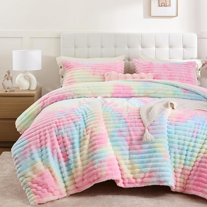 Smoofy Fluffy Full Size Comforter Sets 3 Pieces by SMOOFY