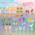 KNASON Mermaid Sensory Bin, Play Sand Art Kit - Image 2