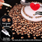 5000pcs 2mm Resin Rhinestones Bulk, Champagne Flatback Round Jelly Rhinestones - Image 4