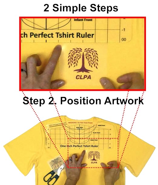 T-Shirt Ruler Guide, Neckline Heat Press Alignment Tool - Image 4