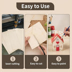 Balsa Wood Sheets, 5 Pack 12 x 4 x 1/16 Inch Unfinished Thin Wood Boards - Image 3
