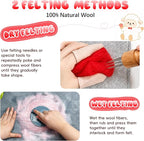 3.53oz Wool Roving: Needle Felting Wool White Roving Wool Felting Supplies Pure - Image 8