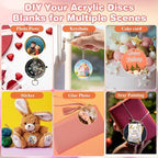 20PCS Acrylic Keychain Blanks, Tags and Craft - Image 4