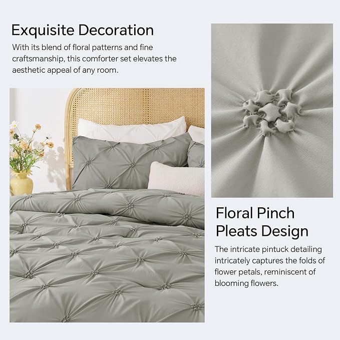 BEDELITE Grey Twin Comforter Set - Image 4