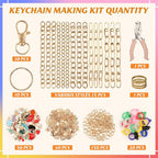 Starry 297 Pcs Keychain Making Kit, Including 10 Keychain Clips 15 Extender - Image 2