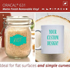 ORACAL 631 Matte Turquoise Vinyl Durable Roll Easy to Weed Permanent Adhesive - Image 2