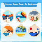 Coconut Tree Punch Needle Kit for Beginners, Crochet Kit for Adult, Home Decor - Image 3