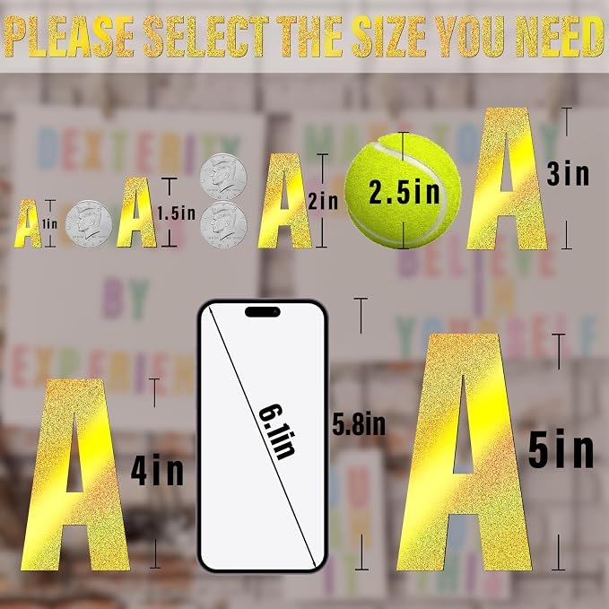 Letter Stickers, Mailbox Numbers, 1.5 Inch Waterproof Vinyl Alphabet | 1 1/2 - Image 6