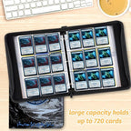 9 Pocket Card Binder, 720 Double Sided Pocket Trading Card Binder, Premium PU - Image 6