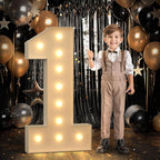imprsv 4FT Marquee Numbers 1 Light up Number 1st Birthday Decorations Large by Letsmakeitimpressive