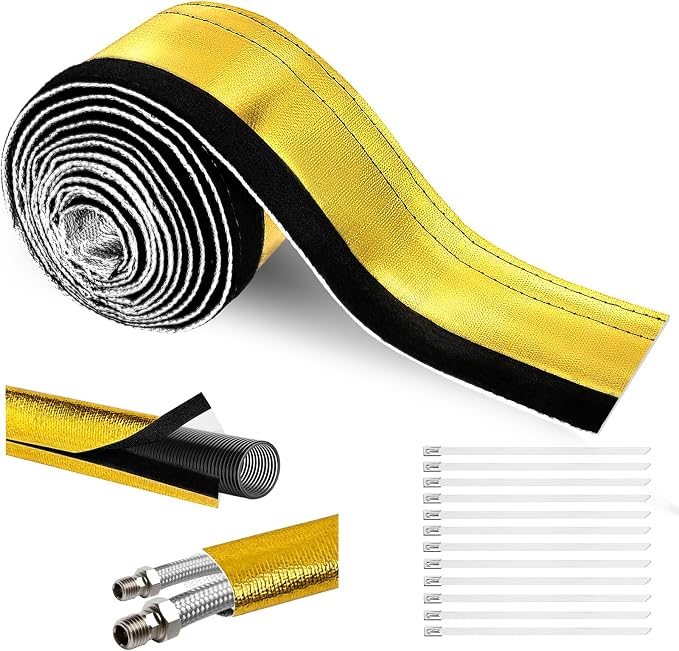 Wire Heat Shield Wrap for Car Hose Lines, by Amerbro