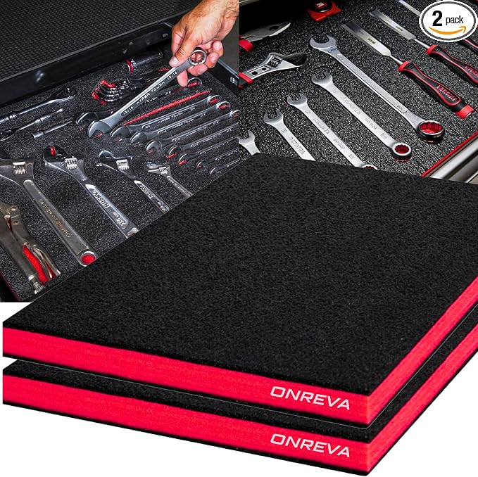 ONREVA Tool Box Foam 16x12x1 inch 2Pack, Foam Inserts by ONREVA