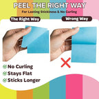 Sticky Notes 3x3 – 2026 Improved Adhesive, Very Very Sticky & Bright Neon - Image 3