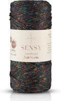 Sensy Premium 2mm 251 Yards Sparkle Polyester Rope 90% Polypropylene 10% by SSENSY