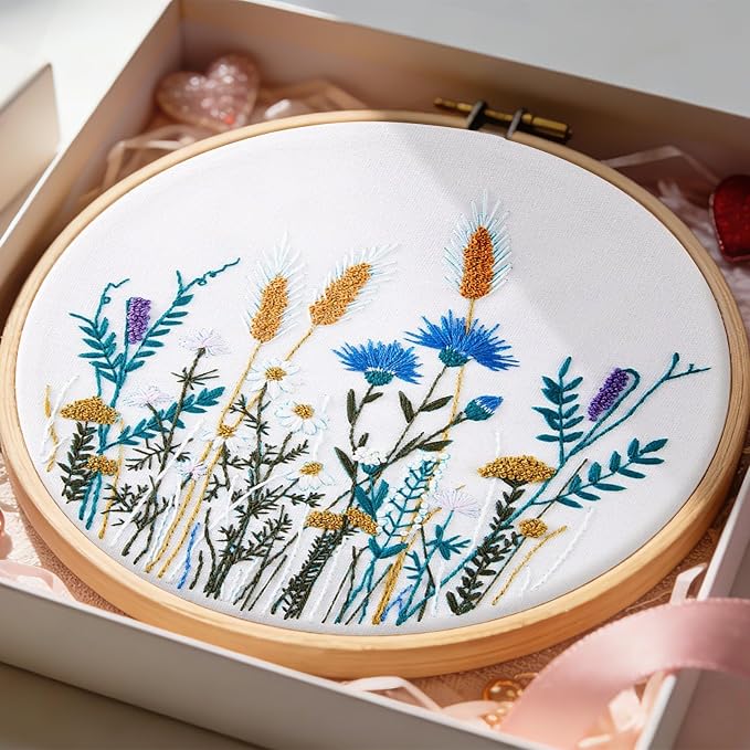 Crafmanoe Flower Embroidery Kits - Image 2