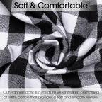 Pico Textiles 20 Yards Bolt Black and White Buffalo Plaid Checkered Flannel - Image 3