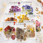 Knaid Pressed Flower Themed Stickers Set Dried Flowers Resin Stickers Decals - Image 2