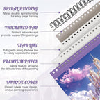 Prudiut Sketch Book 4 Pack 8.5x11 Inch Violet Spiral Bound Sketch Pad - Image 2