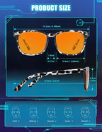TIJN Blue Light Blocking Glasses Dual AR Coatings Amber Orange Lens - Image 7