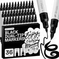 ARTISTRO 36 Black Acrylic Paint Markers by ARTISTRO