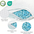 Cooling Pillow for Sleeping Queen Size Set of 2, Shredded Memory Foam Pillows - Image 6