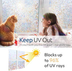 rabbitgoo Window Privacy Film Rainbow Film Decorative Window Sticker, 3D Static - Image 4
