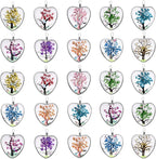 20Pcs Mixed Butterfly Dried Flower Tree Pendants Tree of Life Charms Lacework by WenRity