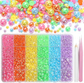 9000Pcs 3-8mm Pink Yellow Orange Flatback Pearls by Tatiwoo