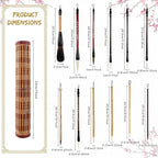 Marspark 12 Pieces Chinese Calligraphy Brushes Painting Writing Watercolor Ink - Image 2