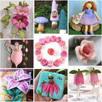 Boutigem 15 Colors 75G Pink Needle Felting Wool Roving, DIY Craft Spinning Wool - Image 6