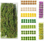 126 Pcs Static Grass Tufts&Flowers DIY Miniature Shrubs Bushes | Terrain Model - Image 2