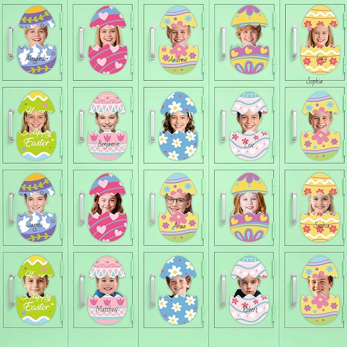 54Pcs Easter Egg Cutouts, Spring Classroom Bulletin Board Decorations, - Image 7
