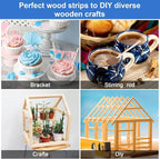 120Pcs Balsa Wood Sticks 1/8 x 1/8 x 12 inch Wood Strip Square Wooden Dowel | - Image 6