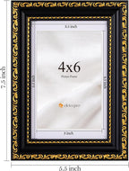 eletecpro 4x6 Vintage Picture Frame, Glass Cover, Horizontal or Vertical - Image 3
