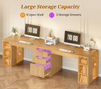 SEDETA Fluted 96.5" Computer Desk - Image 5