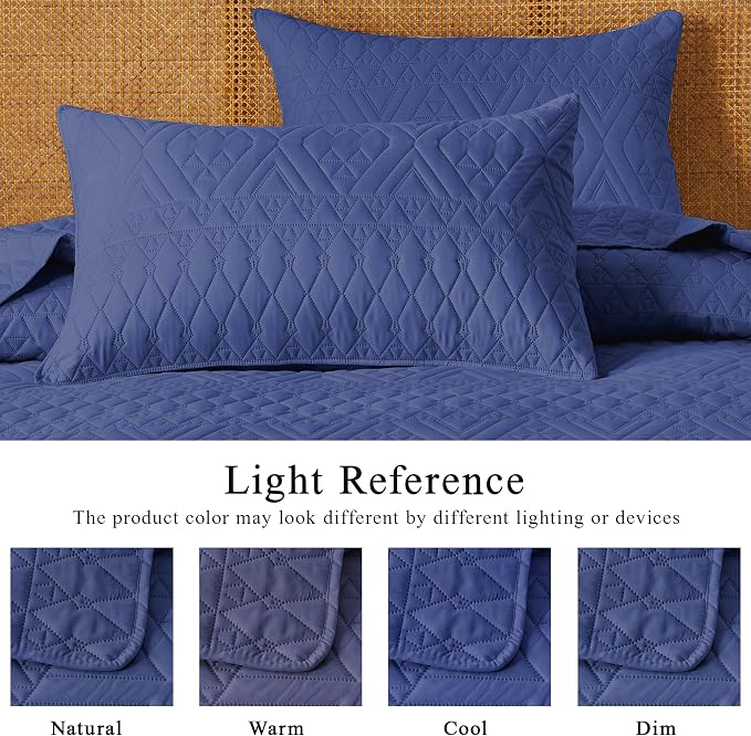 akkialla King/Cal King Size Quilt Bedding Set, Modern Style Geometric Pattern - Image 4