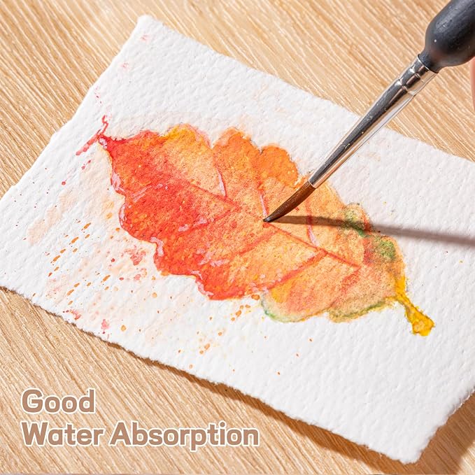100 Sheets Watercolor Paper 4 x 6inch, 300 GSM Deckled Edge Paper - Image 3