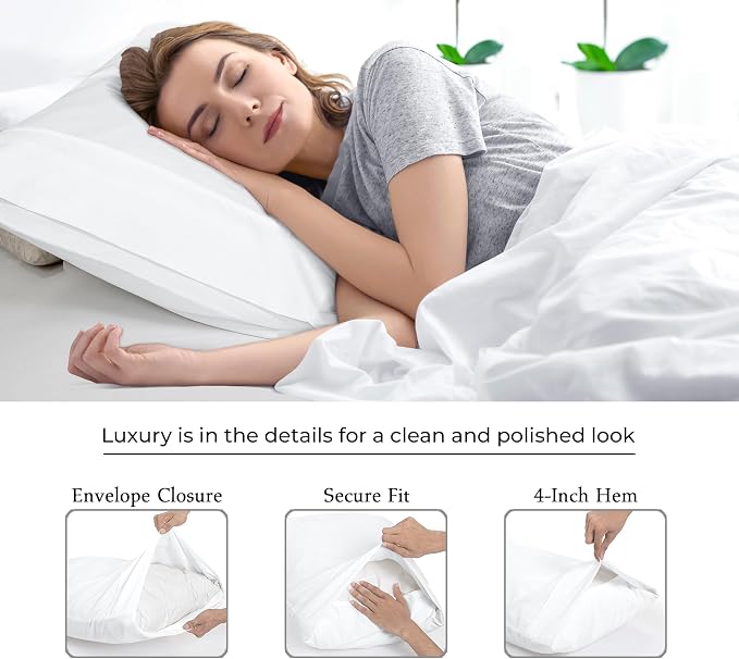Royale Linens Queen Pillowcase Set of 2 - Image 7