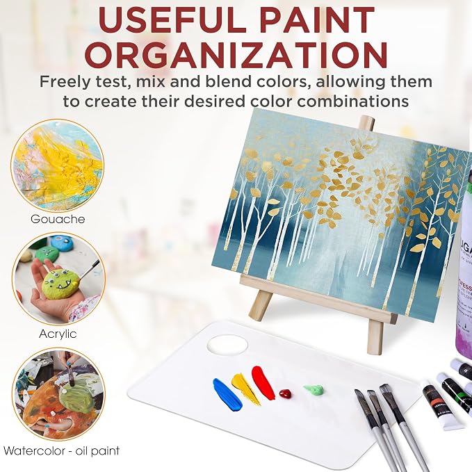 DUGATO Clear Acrylic Paint Palette, 15.7 x 11.8 in | Medium Size Palette - Image 4