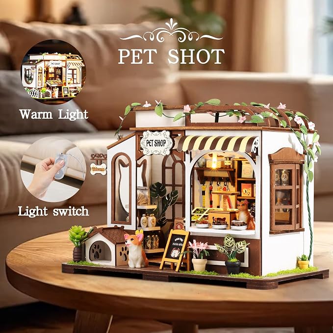 DIY Miniature House Kit- Miniature House Kit Adults Pet Shop Tiny House Kit - Image 3