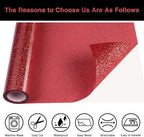 Red Glitter HTV Heat Transfer Vinyl Roll 12inch x 5 ft - Image 3